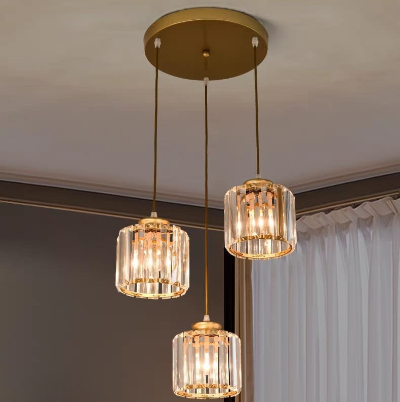 Three Cylinder Glass Pendant Light (P118/3)