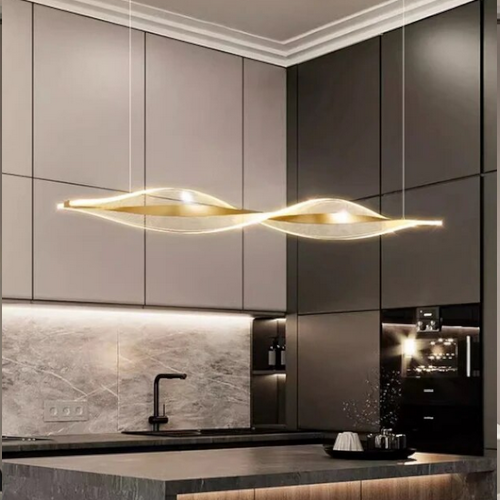 Led Cascade Style Cascading LED Chandelier with Acrylic Accents