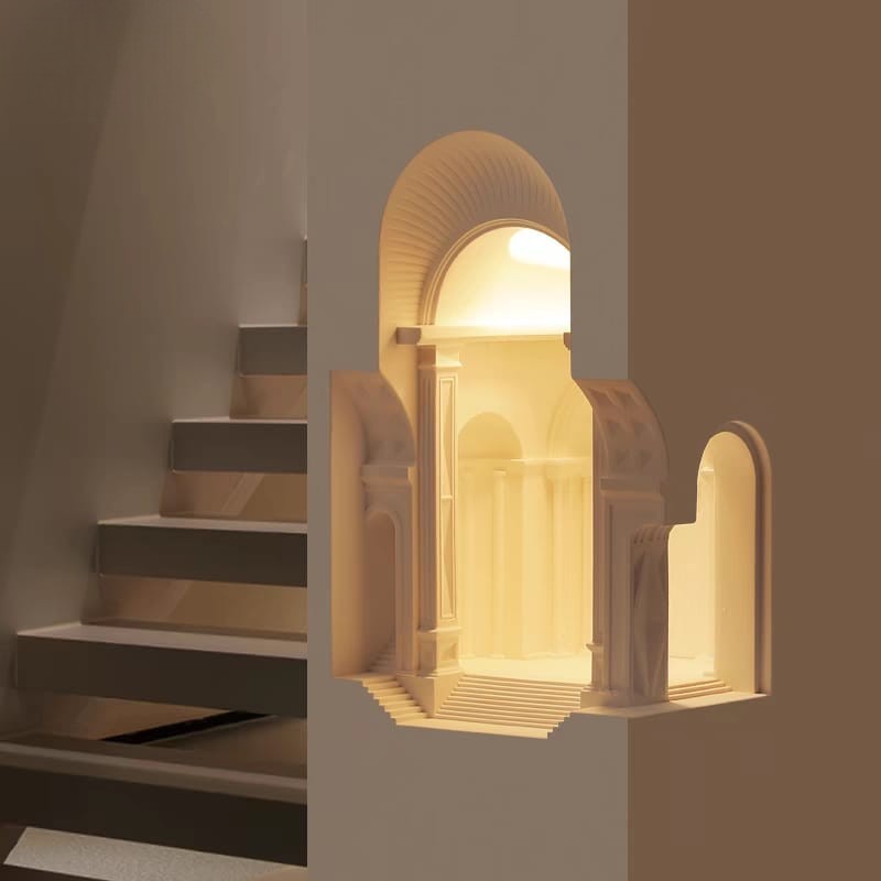 Cathedral-Like Design Gypsum Light