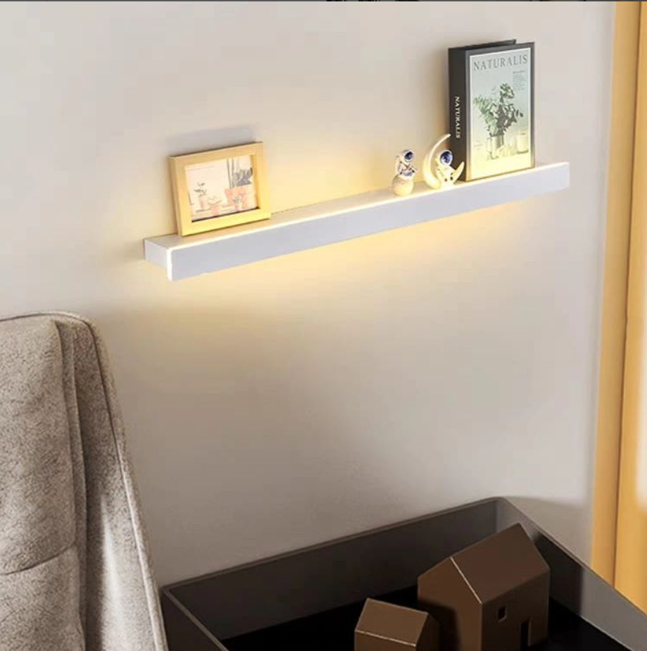 Modern Wall-Mounted Shelf with Light