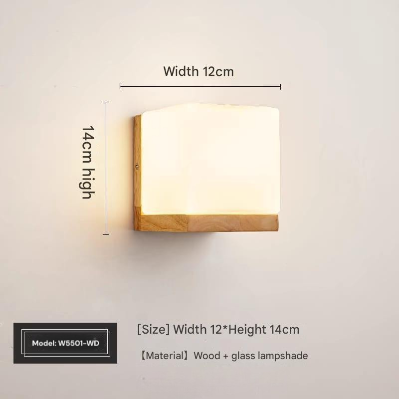 Wood Block Wall Light (W5501-WD)