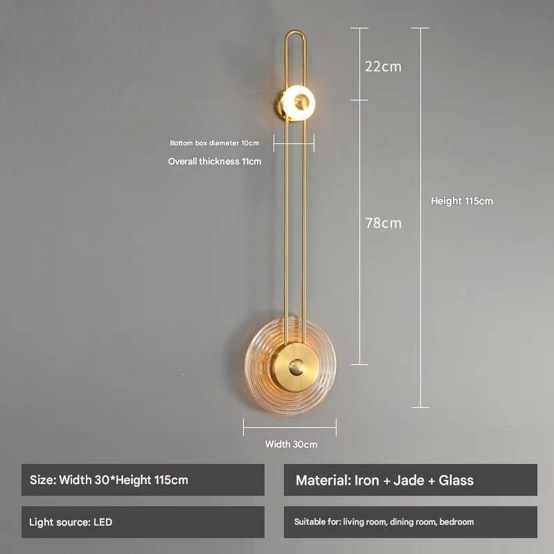 Golden Disc Ascent Wall Light (248Gold)