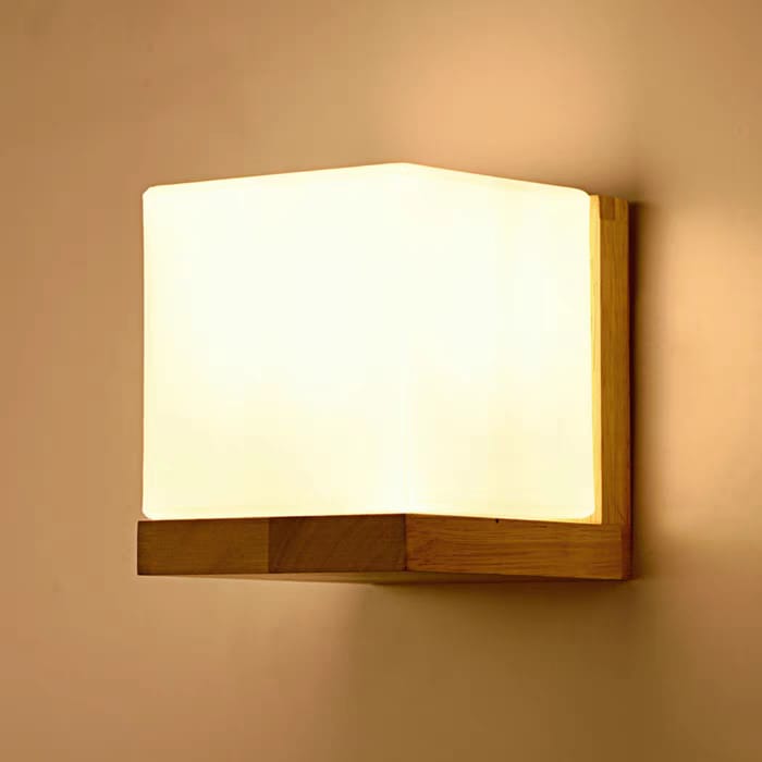 Wood Block Wall Light (W5501-WD)