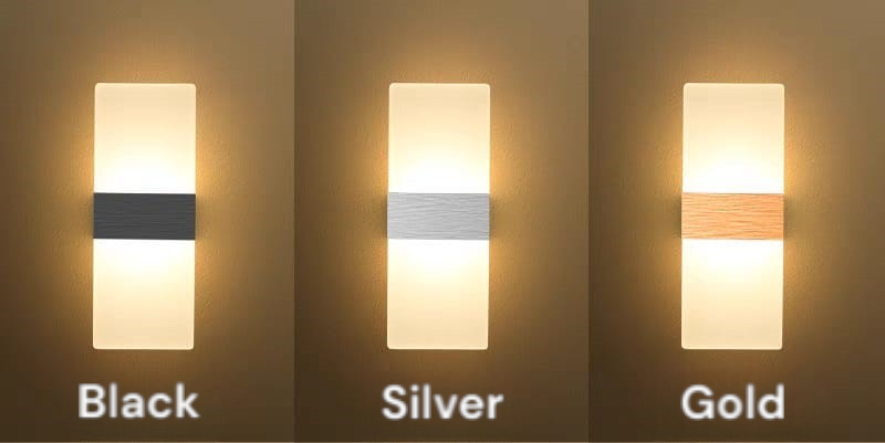 Double Beam Wall Light (W/006-GD/BK/SL-Y)